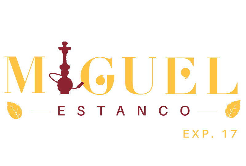 Logotipo de estanco Miguel con fondo transparente.
